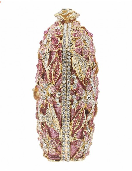 Jeweled clutch bag with crystal rose Lauren Lynn London Accessories - 7  Jeweled clutch bag with crystal rose Lauren Lynn London Accessories - 7