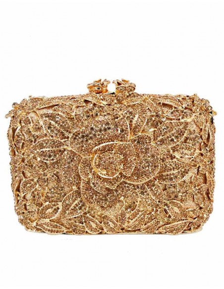 Bolso de fiesta joya con rosa de cristal Lauren Lynn London Accessories - 4  Bolso de fiesta joya con rosa de cristal Lauren Lynn London Accessories - 4