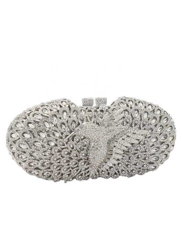 Jewel clutch bag with bird and Swarovski crystals Lauren Lynn London Accessories - 3 