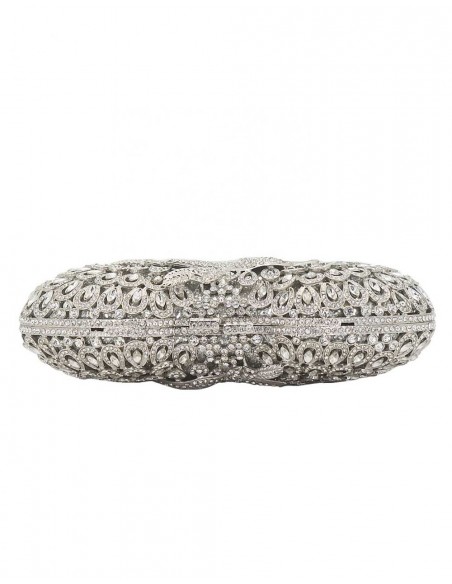 Jewel clutch bag with bird and Swarovski crystals Lauren Lynn London Accessories - 4 