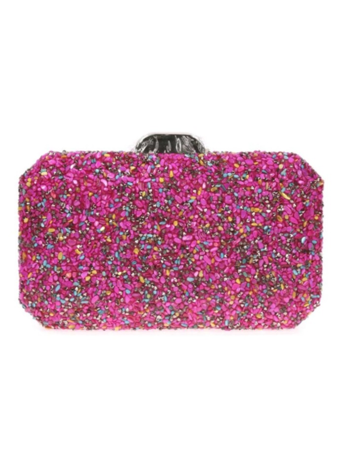 Bolso de fiesta de pedrería octogonal Lauren Lynn London Accessories - 11 