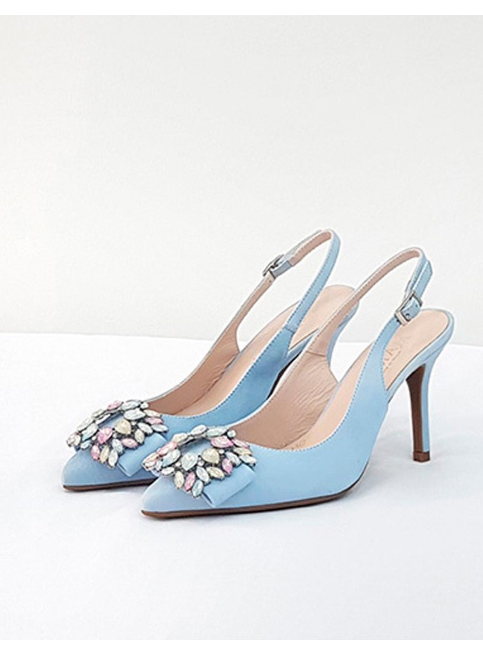 copy of Stone-covered lounge shoe with a stone clip Something Blue - 1 