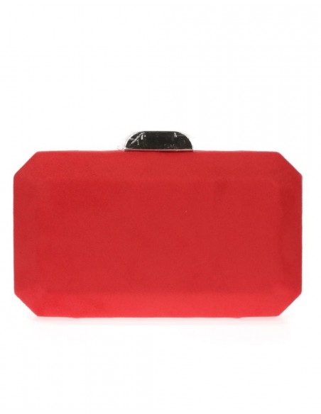 Suede octogonal clutch bag with metallic clasp Lauren Lynn London Accessories - 19  Suede octogonal clutch bag with metallic clasp Lauren Lynn London Accessories - 19