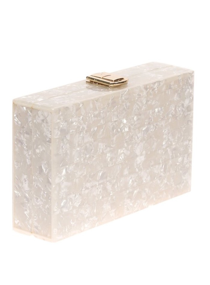 Pearly pastel clutch bag - various colous Lauren Lynn London Accessories - 12