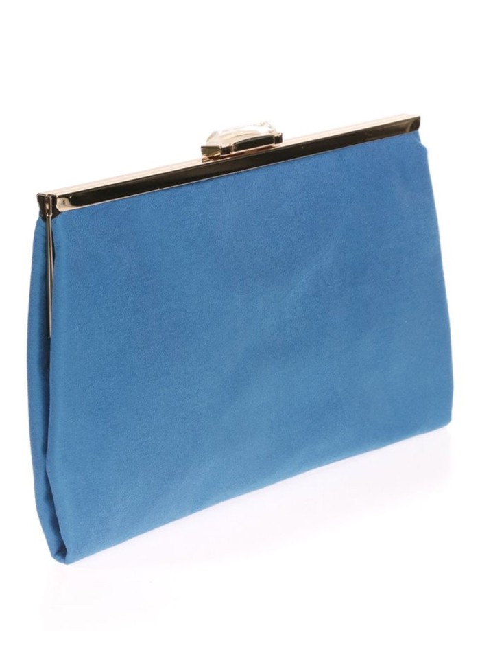 Pale blue suede clutch clearance bag