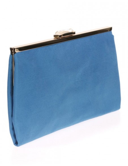 Cartera de fiesta antelina y cierre pedrería Lauren Lynn London Accessories - 1  Cartera de fiesta antelina y cierre pedrería Lauren Lynn London Accessories - 1