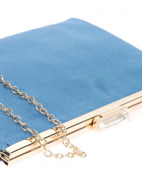 Cartera de fiesta antelina y cierre pedrería Lauren Lynn London Accessories - 3  Cartera de fiesta antelina y cierre pedrería Lauren Lynn London Accessories - 3