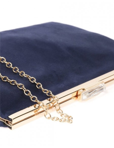 Suede party clutch with rhinestone fastening Lauren Lynn London Accessories - 5  Suede party clutch with rhinestone fastening Lauren Lynn London Accessories - 5