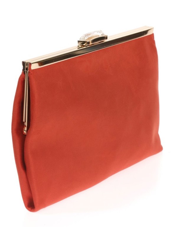 Cartera de fiesta antelina y cierre pedrería Lauren Lynn London Accessories - 19 