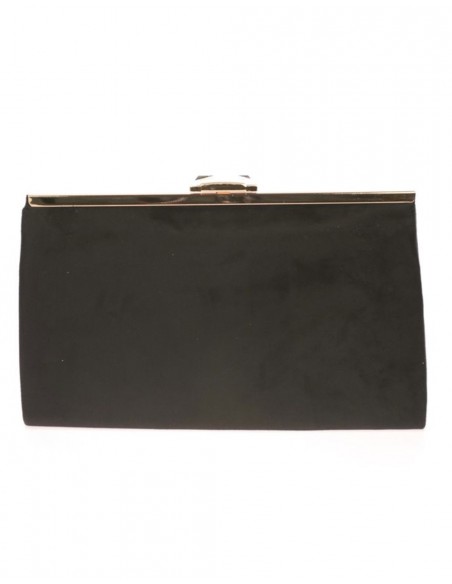 Suede party clutch with rhinestone fastening Lauren Lynn London Accessories - 22 