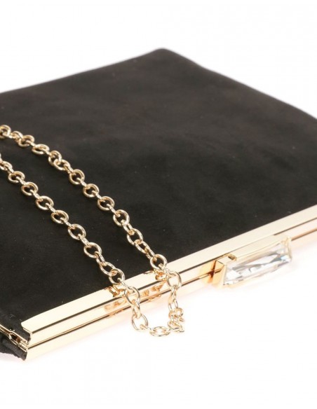 Cartera de fiesta antelina y cierre pedrería Lauren Lynn London Accessories - 24  Cartera de fiesta antelina y cierre pedrería Lauren Lynn London Accessories - 24