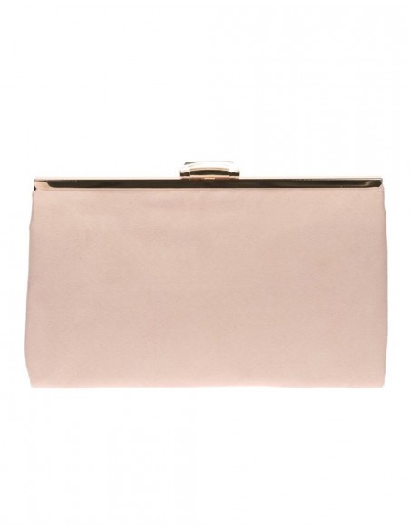 Suede party clutch with rhinestone fastening Lauren Lynn London Accessories - 25 