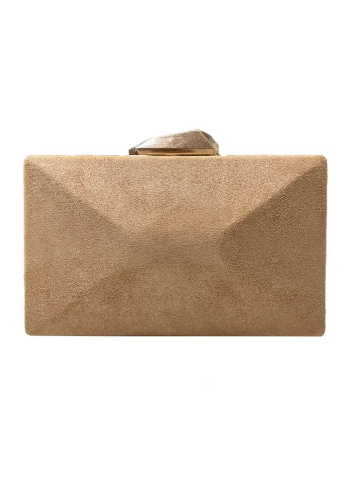Clutch bag for guests made of faux suede