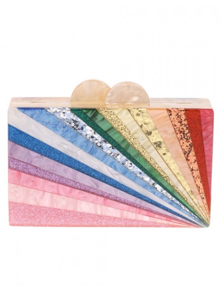 Pearly rainbow clutch bag Lauren Lynn London Accessories - 1  Pearly rainbow clutch bag Lauren Lynn London Accessories - 1