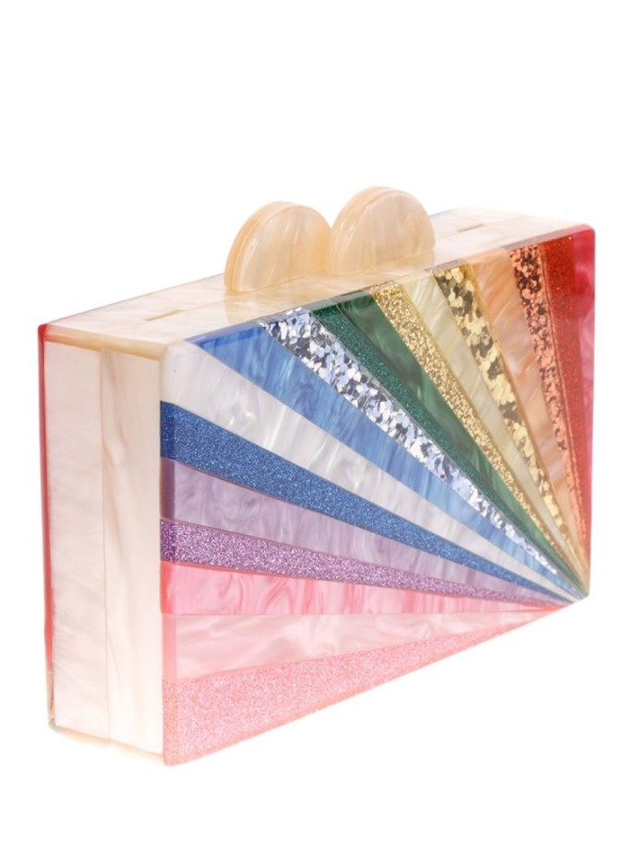 Pearly rainbow clutch bag Lauren Lynn London Accessories - 2