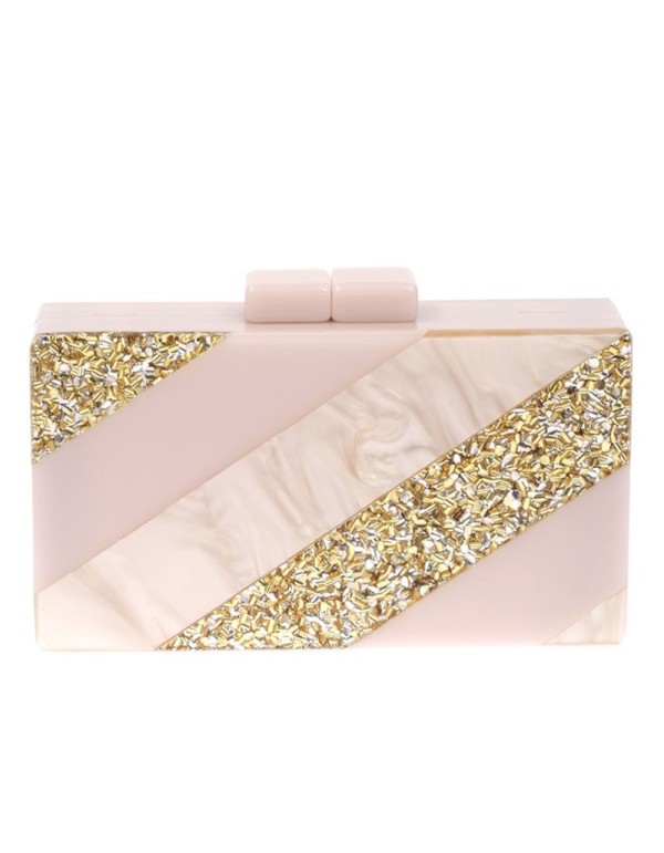 Pearl and gold pearl effect party bag Lauren Lynn London Accessories - 1 