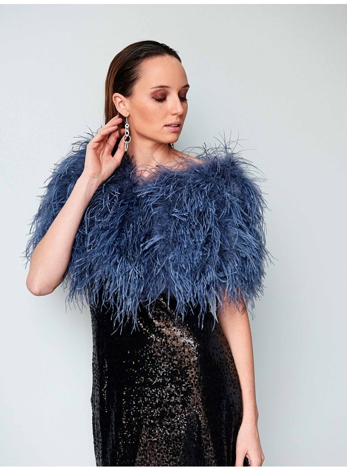ostrich feathers warp in black
