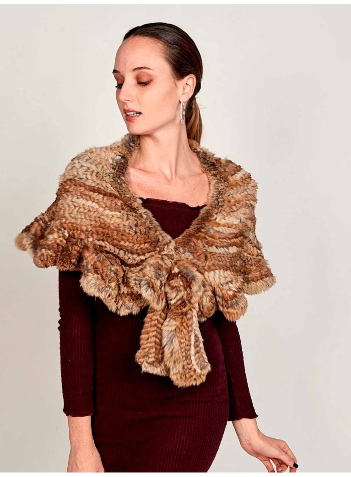 Estola pelo de conejo larga - varios colores Lauren Lynn London Accessories - 5