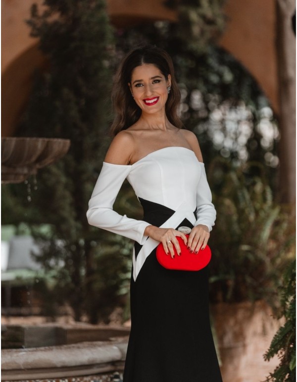 Bolso de fiesta ovalado de ante con cierre efecto marmolado- INVITADA PERFECTA 2