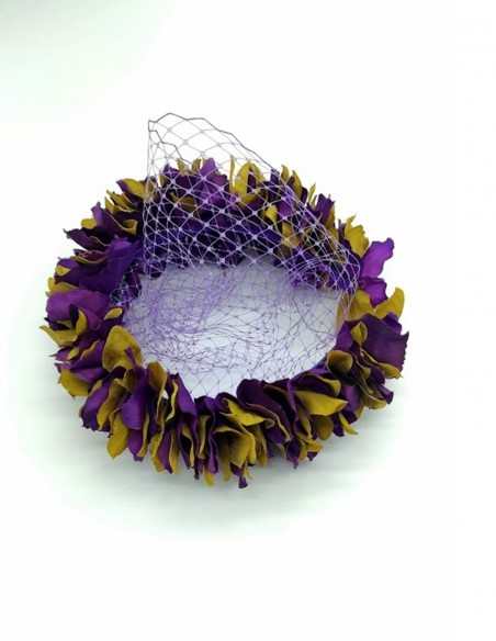 Headband with multicoloured hydrangea petals Monísima De La Muerte - 4  Headband with multicoloured hydrangea petals Monísima De La Muerte - 4