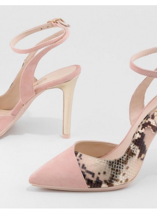 Contratar Desgastar unos pocos Zapato de salón rosa empolvado con estampado | INVITADISIMA