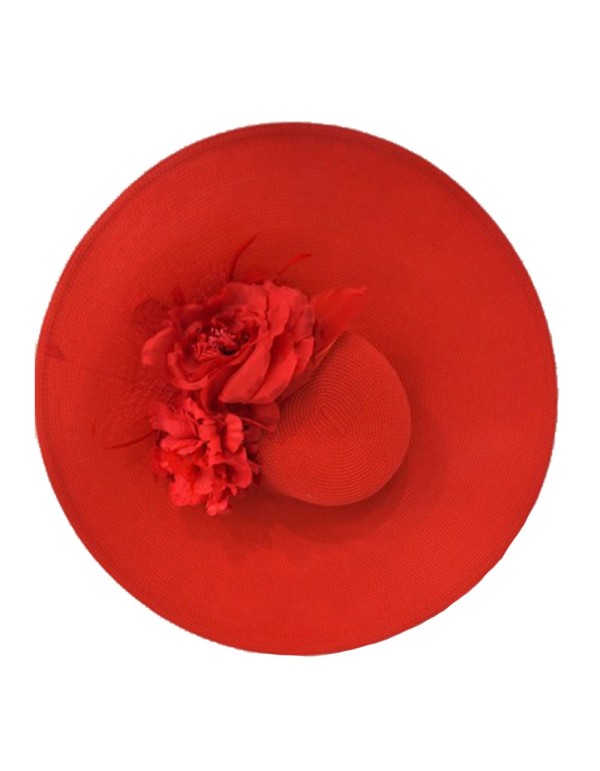 Pamela roja con flores rojas Lamatte - 1