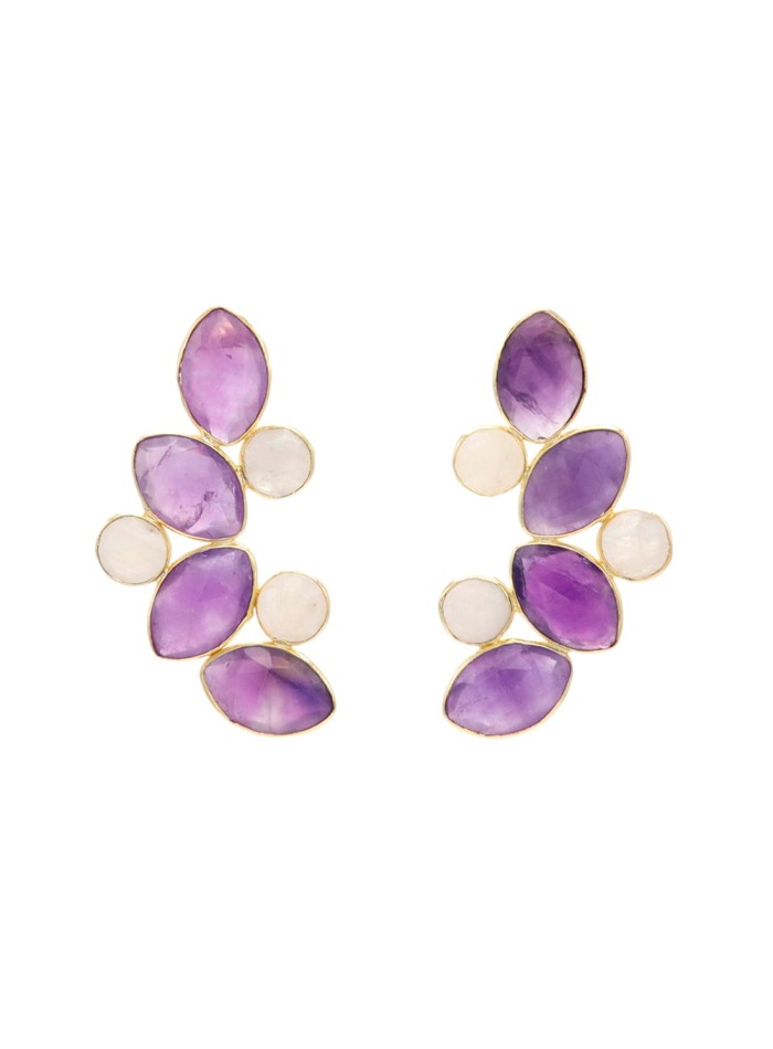 Earrings with amethyst stone Acus complementos - 1