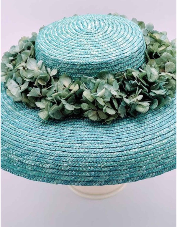 Pamela de paja natural y flores preservadas para bodas de dia 2