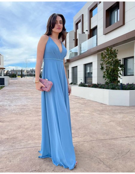 Long party dress with rhinestone detailing Lauren Lynn London - 2 Long party dress with rhinestone detailing Lauren Lynn London - 2