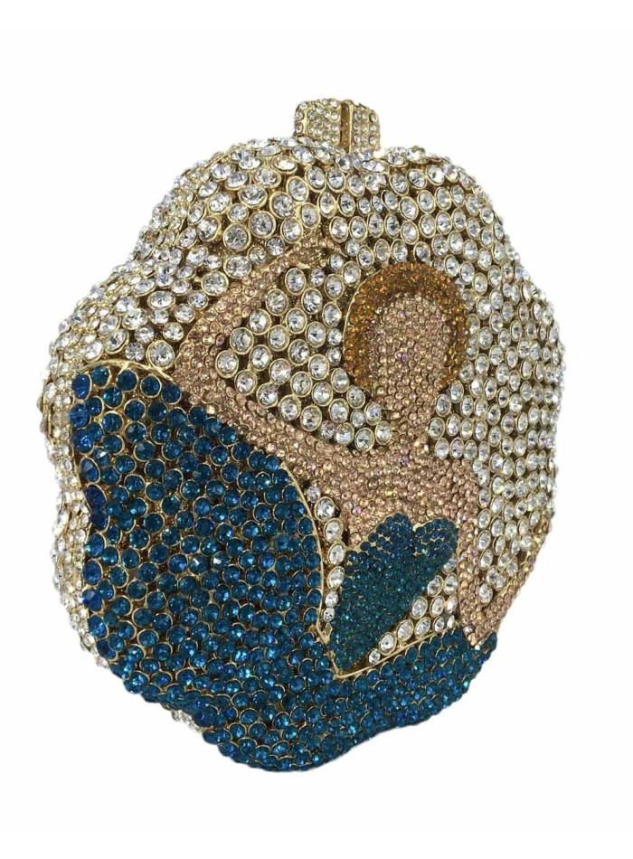 Jeweled party bag with ballerina detail Lauren Lynn London Accessories - 3