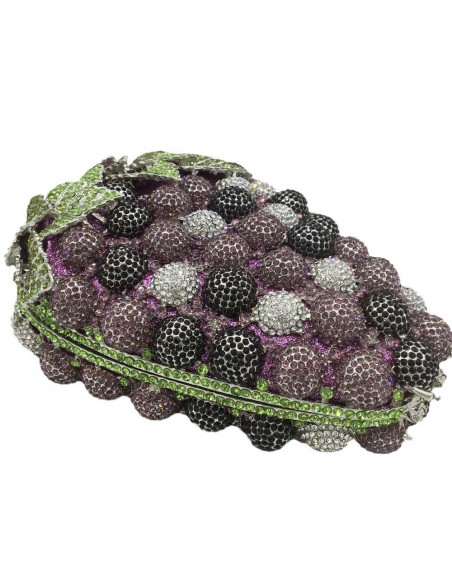Jeweled handbag in the shape of a bunch of grapes Lauren Lynn London Accessories - 3  Jeweled handbag in the shape of a bunch of grapes Lauren Lynn London Accessories - 3