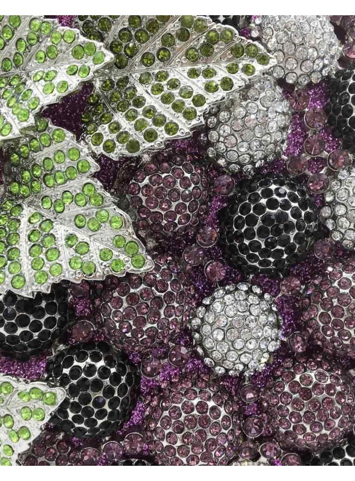 Jeweled handbag in the shape of a bunch of grapes Lauren Lynn London Accessories - 4