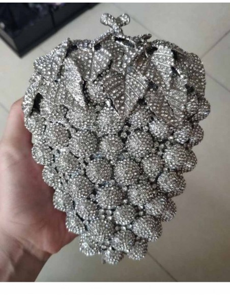 Jeweled handbag in the shape of a bunch of grapes Lauren Lynn London Accessories - 5  Jeweled handbag in the shape of a bunch of grapes Lauren Lynn London Accessories - 5