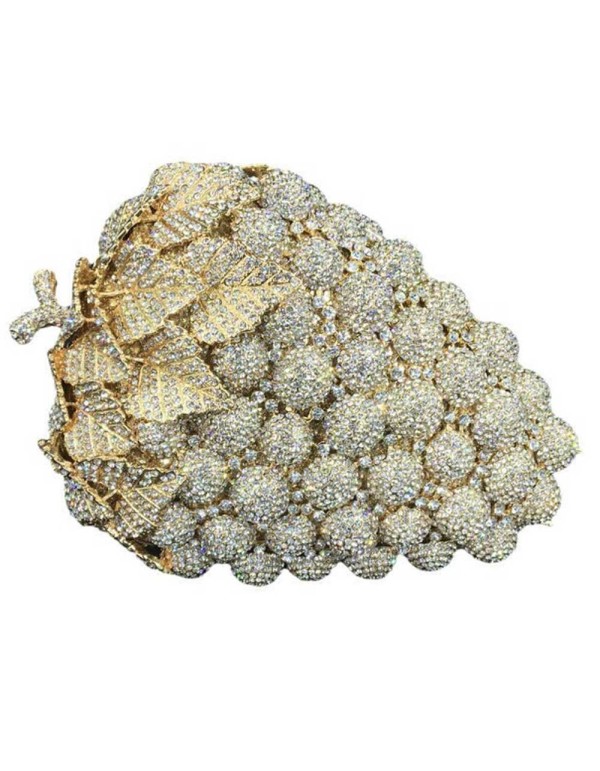 Bolso de mano joya con forma de racimo de uvas Lauren Lynn London Accessories - 1  2