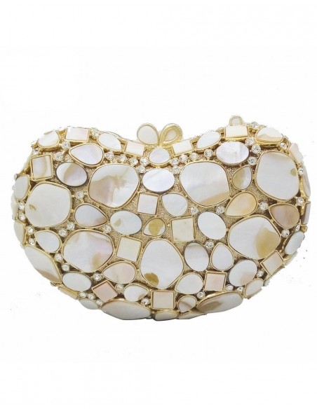 Bolso de mano joya con cristales y conchas naturales Lauren Lynn London Accessories - 1  Bolso de mano joya con cristales y conchas naturales Lauren Lynn London Accessories - 1