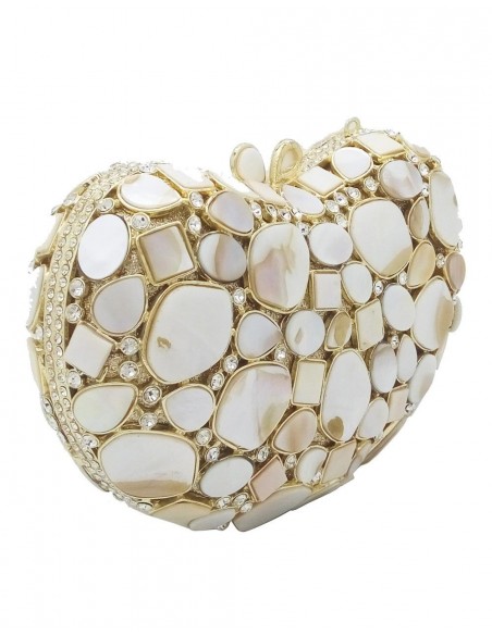 Bolso de mano joya con cristales y conchas naturales Lauren Lynn London Accessories - 2  Bolso de mano joya con cristales y conchas naturales Lauren Lynn London Accessories - 2