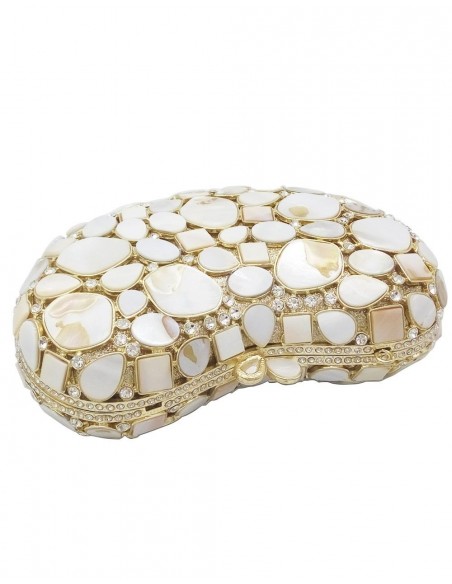Bolso de mano joya con cristales y conchas naturales Lauren Lynn London Accessories - 3  Bolso de mano joya con cristales y conchas naturales Lauren Lynn London Accessories - 3
