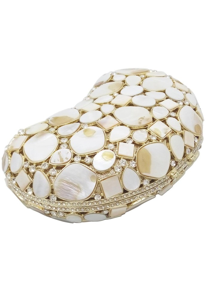 Bolso de mano joya con cristales y conchas naturales Lauren Lynn London Accessories - 4