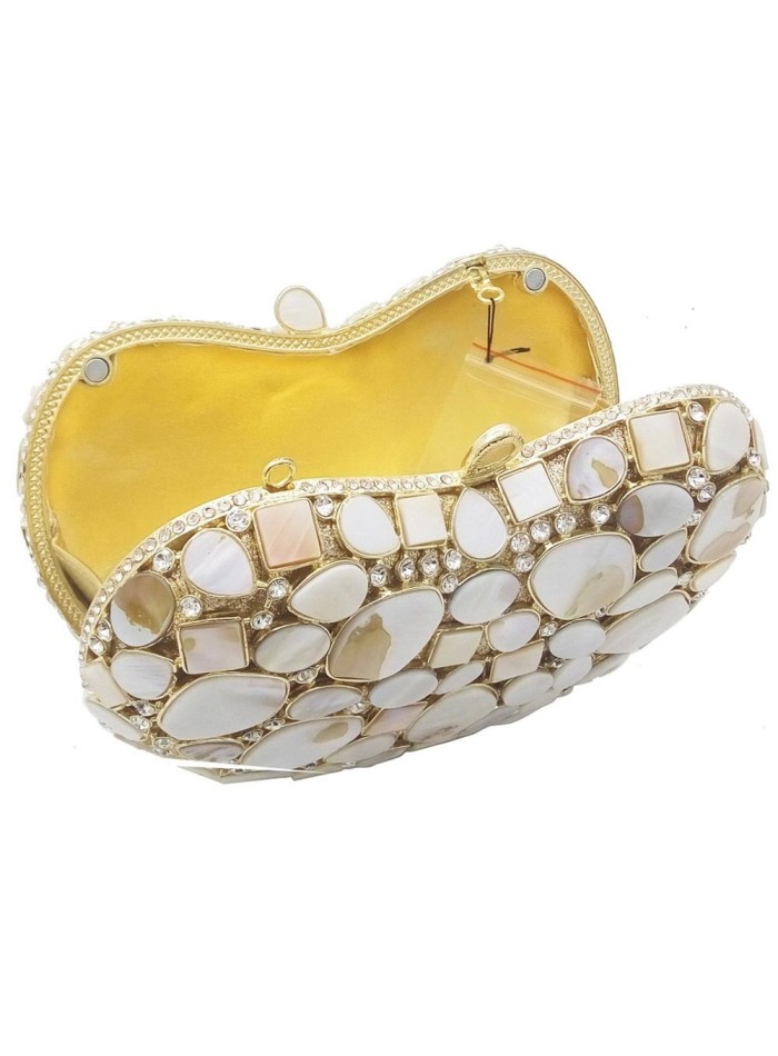 Bolso de mano joya con cristales y conchas naturales Lauren Lynn London Accessories - 5