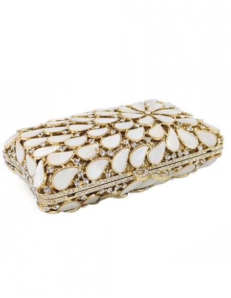 Rectangular jewellery handbag with crystals and natural shells Lauren Lynn London Accessories - 1  Rectangular jewellery handbag with crystals and natural shells Lauren Lynn London Accessories - 1