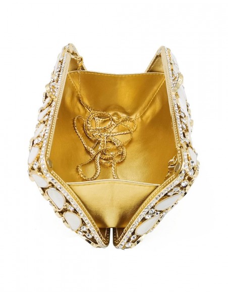 Bolso de mano joya rectangular con cristales y conchas naturales Lauren Lynn London Accessories - 3  Bolso de mano joya rectangular con cristales y conchas naturales Lauren Lynn London Accessories - 3