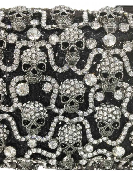 Bolso de mano joya negro con pequeñas cadaveras Lauren Lynn London Accessories - 3  Bolso de mano joya negro con pequeñas cadaveras Lauren Lynn London Accessories - 3