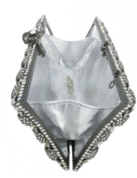 Bolso de mano joya negro con pequeñas cadaveras Lauren Lynn London Accessories - 4  Bolso de mano joya negro con pequeñas cadaveras Lauren Lynn London Accessories - 4