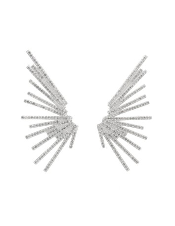 Party earrings with zirconia lines  by Acus Complementos