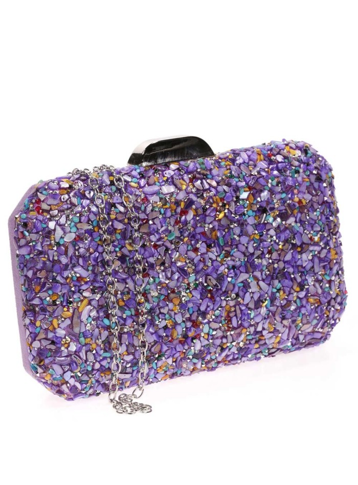 Bolso de fiesta de pedrería octogonal Lauren Lynn London Accessories - 20 