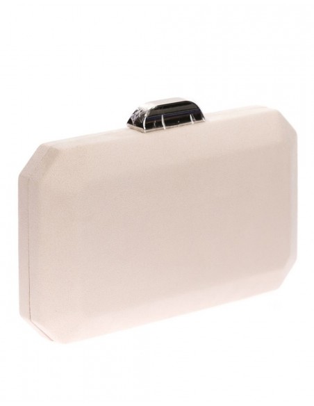 Suede octogonal clutch bag with metallic clasp Lauren Lynn London Accessories - 26 