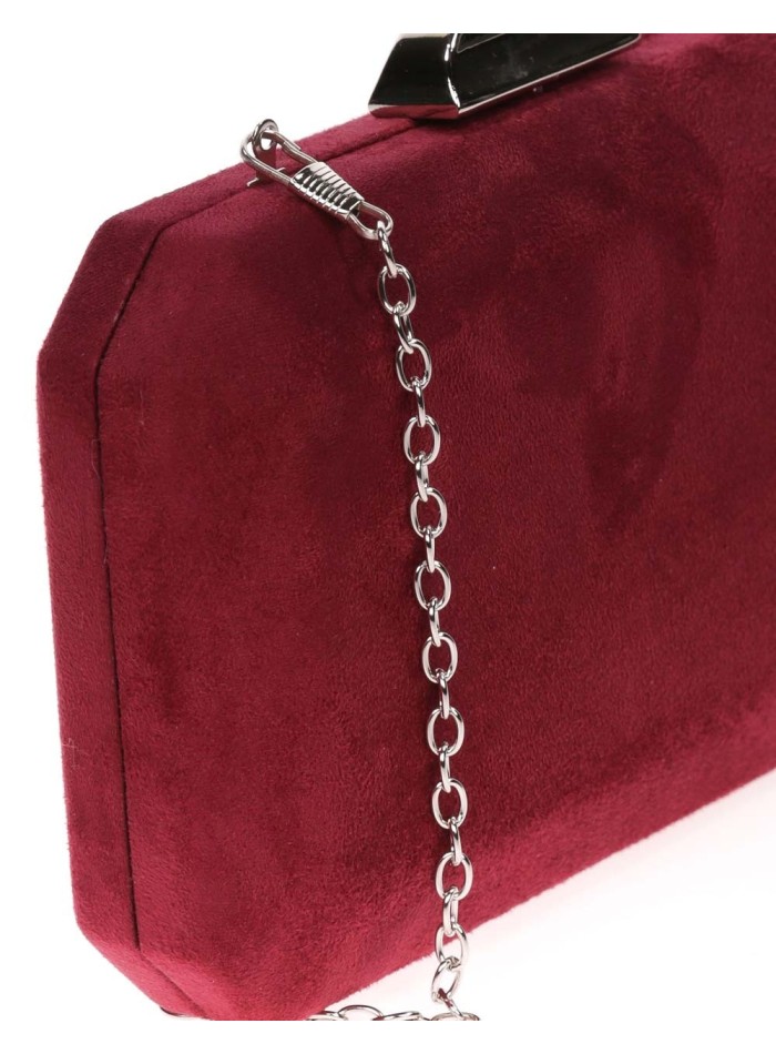 Bolso de antelina octogonal con cierre metalizado Lauren Lynn London Accessories - 12
