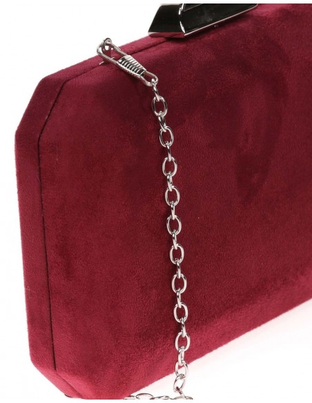 Bolso de antelina octogonal con cierre metalizado Lauren Lynn London Accessories - 30  Bolso de antelina octogonal con cierre metalizado Lauren Lynn London Accessories - 30
