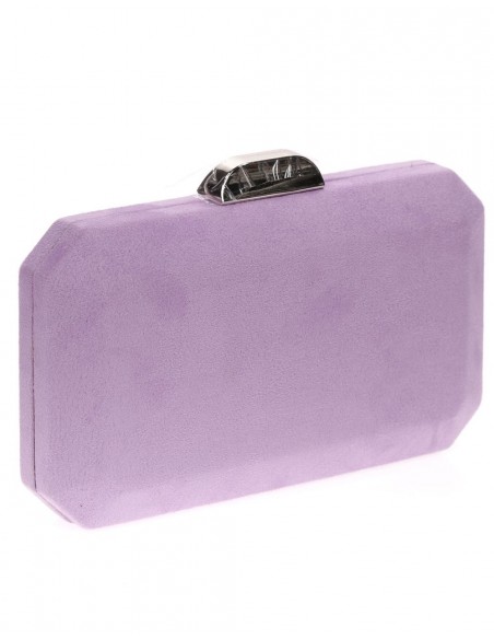 Bolso de antelina octogonal con cierre metalizado Lauren Lynn London Accessories - 33  Bolso de antelina octogonal con cierre metalizado Lauren Lynn London Accessories - 33