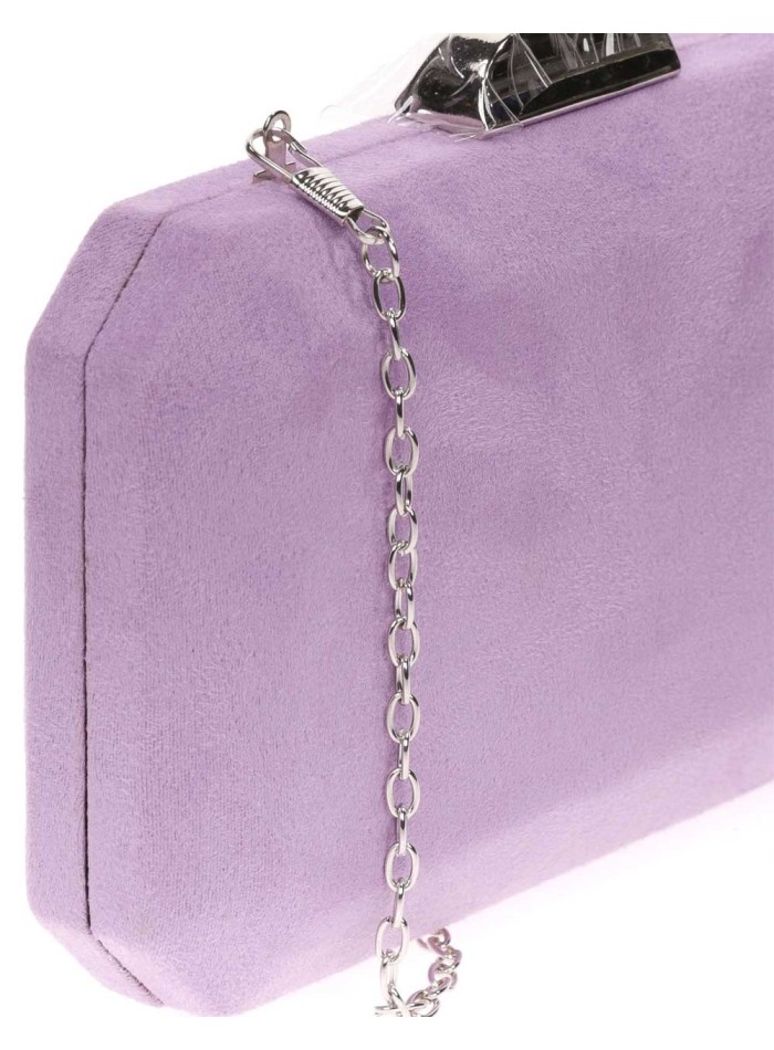 Bolso de antelina octogonal con cierre metalizado Lauren Lynn London Accessories - 34